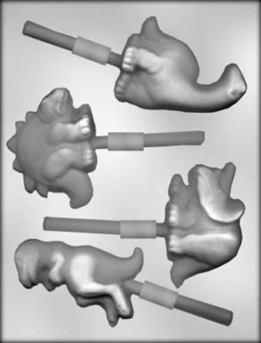 Dinosaur lollipop #2 Chocolate Mould - Click Image to Close